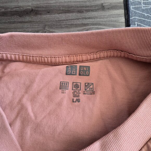 Uniqlo AIRism COTTON CREW NECK T-SHIRT - Men's L Pink - Picture 2 of 3